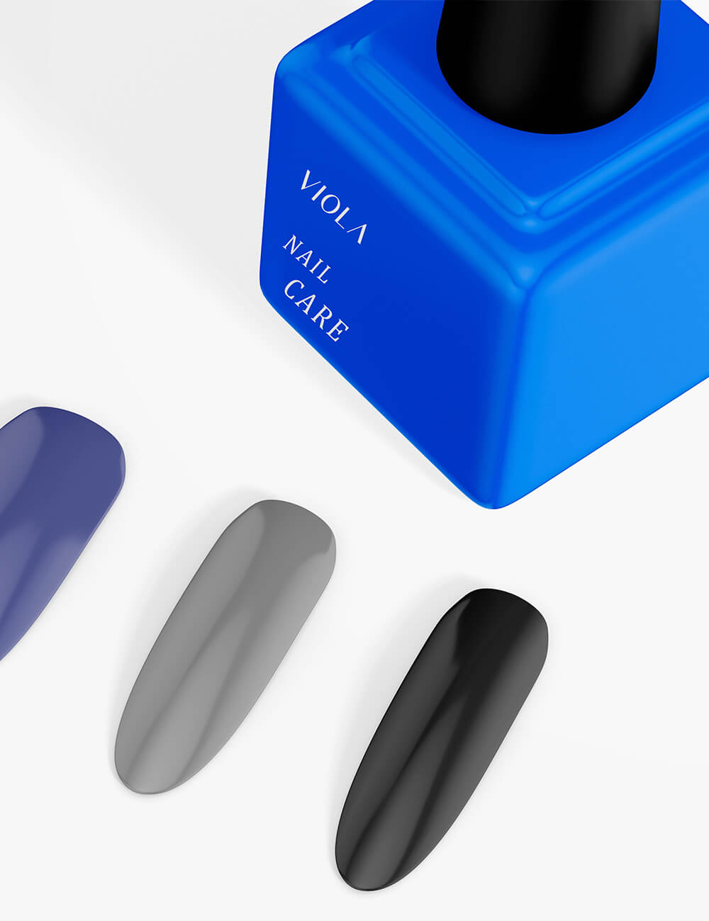 Glossy Dark Solid Nails